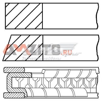 Кільця поршневі на 1 циліндр, STD. GOETZE 0843940000