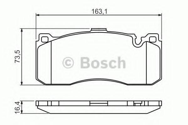 Передні тормозні колодки 986494428 Bosch