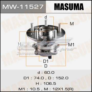 MW11527 Masuma маточина задня права