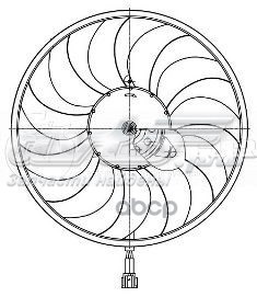 Вентилятор / крильчатка радіатора охолодження, лівий LFC141G4 LUZAR