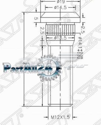 Купити ST9094202049 SAT Шпилька колісна, передня