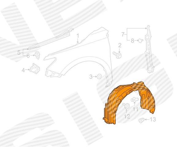 Підкрилок переднього крила, лівий Signeda PTY11339AL ціна, від 10.85 USD