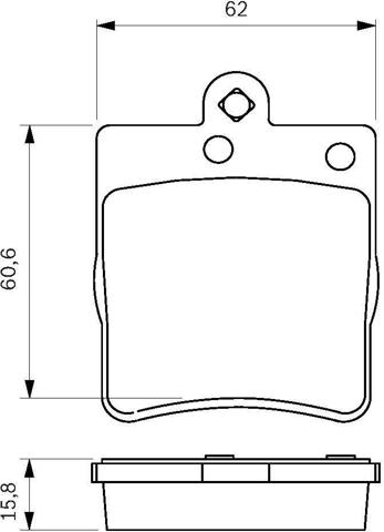 986494022 Bosch Колодки гальмівні задні, дискові