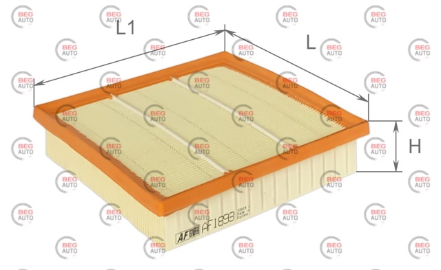 Елемент повітряного фільтра Alpha Filter AF1893 ціна, від 3.88 USD
