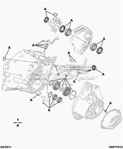 Ремкомплект КПП PEUGEOT 0000229937