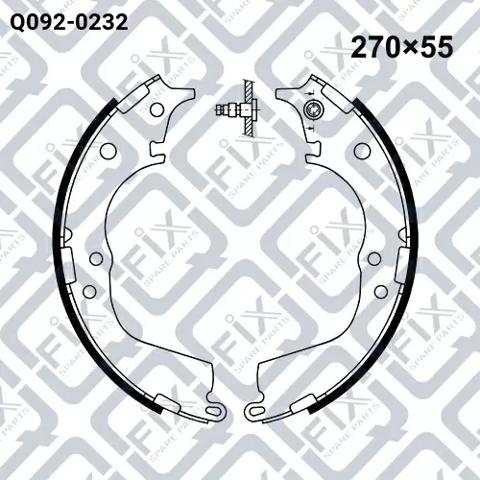 Q0920232 Q-fix Колодки гальмівні задні, барабанні