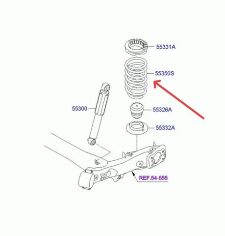 Пружини задні Hyundai/Kia 553303X450