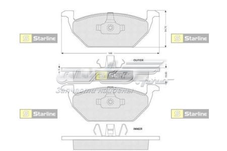 Тормозні колодки Starline SBDS004S