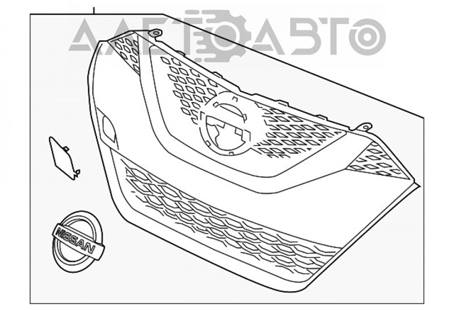 623104RA0A Nissan/Infiniti Решітка радіатора