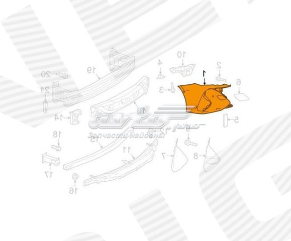 Бампер передній ікло ліве Signeda PTY04294PAR ціна, від 58.98 USD