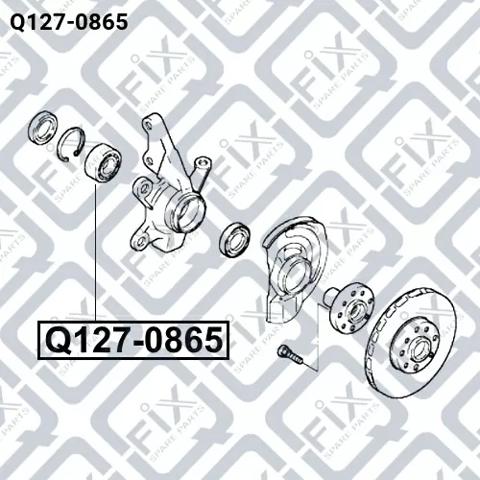 Комплект підшипник маточини передньої Q-fix Q1270865 ціна, від 18.24 USD