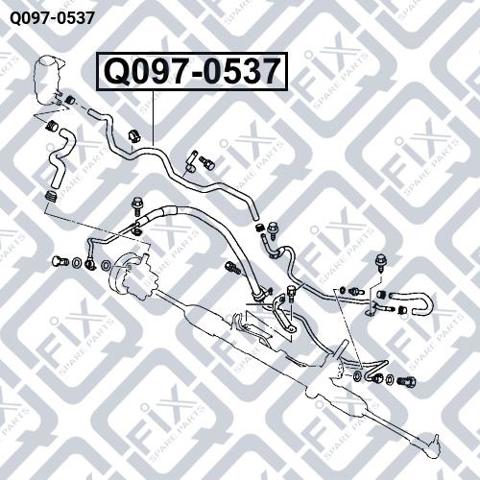 Шланг ГПК, низького тиску, від рейки/механізму до бачка Q-fix Q0970537 ціна, від 18.07 USD