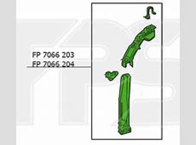 Рамка радіатора ліва FPS FP7066203 ціна, від 35.27 USD