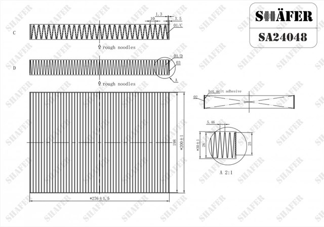 Повітряний фільтр салону Shafer SA24048