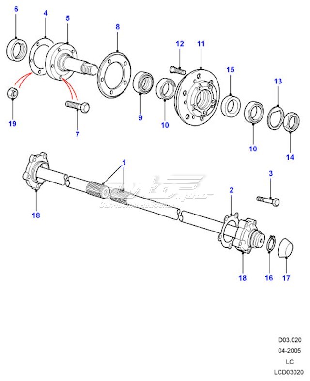 Купити TOB500020 Land Rover Піввісь задня, права