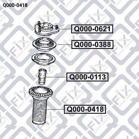 Пильник амортизатора переднього Q0000418 Q-fix