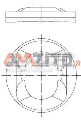 Поршень в комплекті на 1 циліндр, STD Mahle Original 081PI00110000