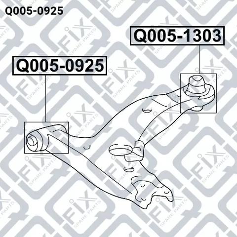 Q0050925 Q-fix Сайлентблок переднього нижнього важеля