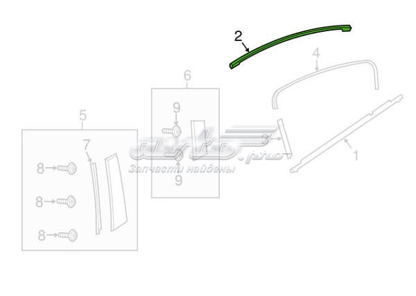 Молдинг задніх правих дверей, верхній Mazda GHK150991H ціна, від 5.07 USD