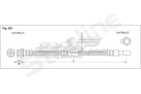 Шланг гальмівний передній, лівий Starline HAAM1212 ціна, від 19.30 USD