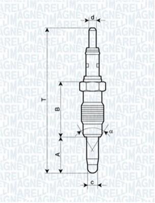 Свічка накалу 062900011304 Magneti Marelli