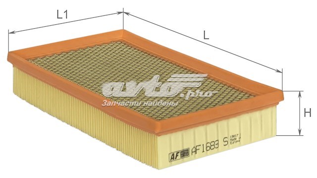 Фільтр повітряний Alpha Filter AF1683S