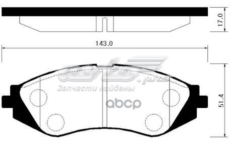 Колодки гальмівні передні, дискові HP2005 HSB