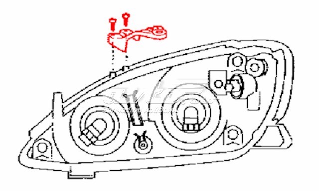 Кронштейн-адаптер кріплення фари передньої, правої Toyota Camry (V30) (Тойота Камрі)