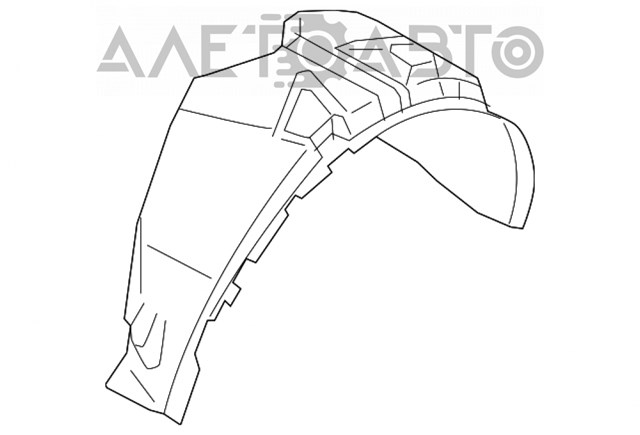 Підкрилок заднього крила, лівий EJ7Z78278B51B Ford