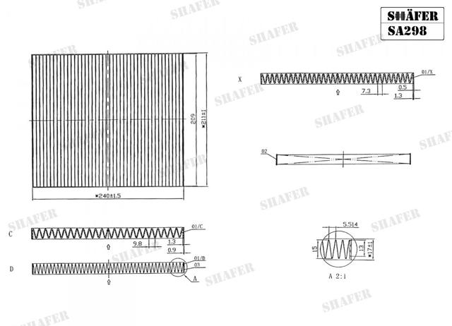 Повітряний фільтр SA298 Shafer