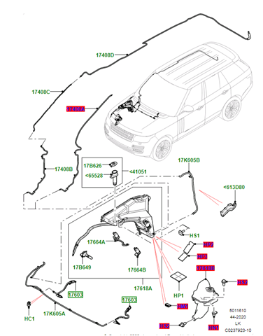 Форсунка омивача LR068874 Land Rover