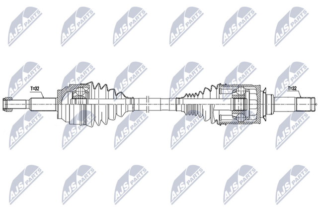 52123524AC Chrysler Піввісь задня, ліва