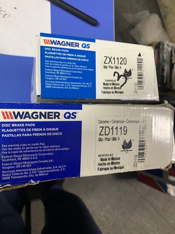 Задні гальмівні колодки Wagner ZX1120 ціна, від 26.80 USD