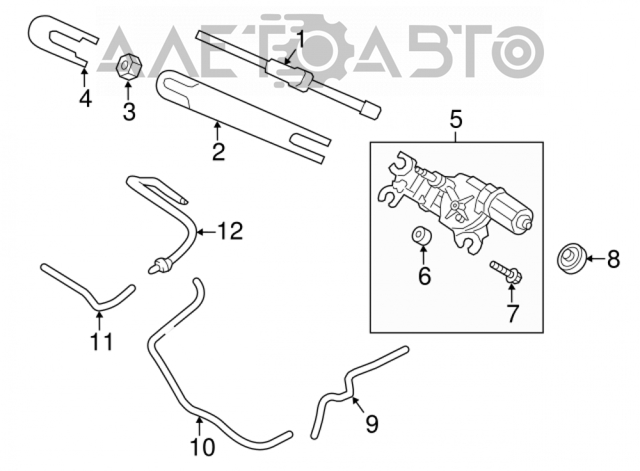 Купити 987002V000 Hyundai/Kia Механізм склоочисника заднього скла