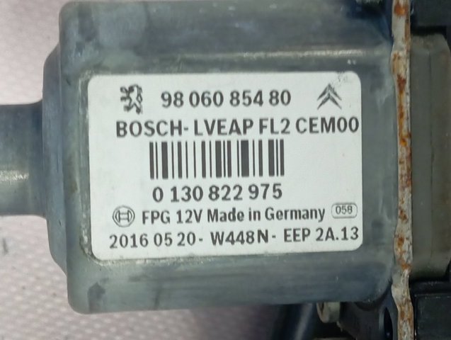 9806087180 Peugeot/Citroen Механізм стеклопод'емника двері задньої, лівої