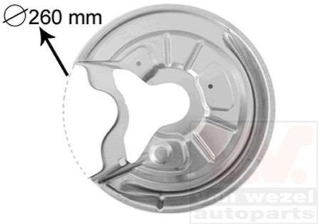 Захист гальмівного диска заднього, лівого 7622373 VAN Wezel