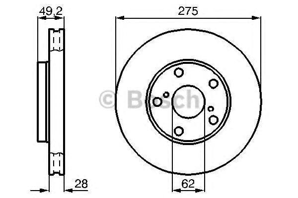 986478632 Bosch Гальмо дискове переднє