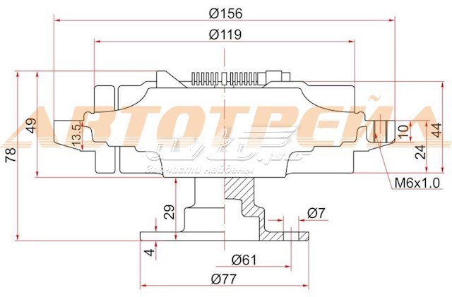 В'язкова муфта вентилятора Nissan/Infiniti 2108275T02 ціна, від 649.65 USD