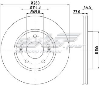 Диск переднього гальма Metelli 231377C ціна, від 36.08 USD