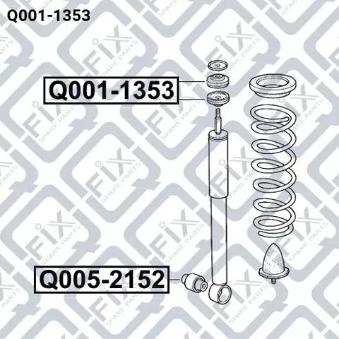 Втулка амортизатора заднього Q-fix Q0011353 ціна, від 1.58 USD