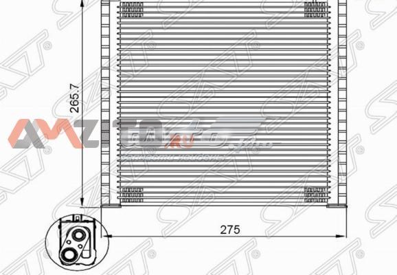 Випаровувач кондиціонера SAT ST8850160420 ціна, від 99.48 USD