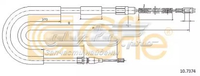  Трос ручного гальма задній, правий Volkswagen Transporter 3