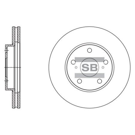 Диск переднього гальма Sangsin SD4078 ціна, від 34.45 USD