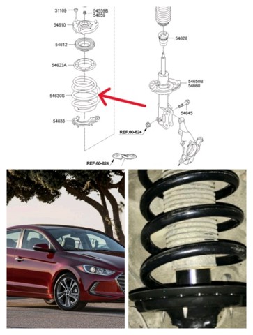 Пружина передня 54630F2160 Hyundai/Kia
