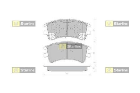 Гальмівні колодки Starline BDS431 ціна, від 16.86 USD