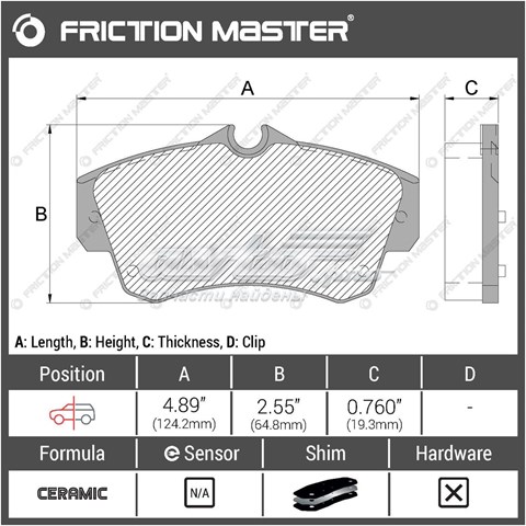 Тормозні колодки Friction Master CMX841