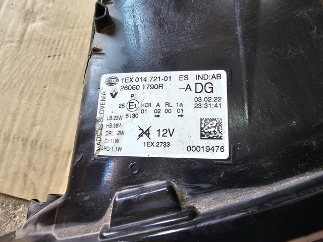 Фари Renault (RVI) 260601790R ціна, від 530.94 USD