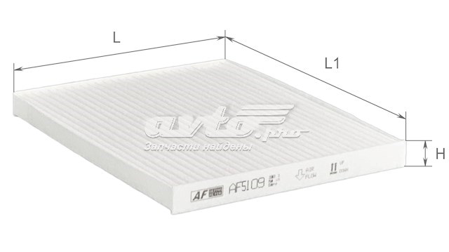 Фільтр салону AF5109 Alpha Filter