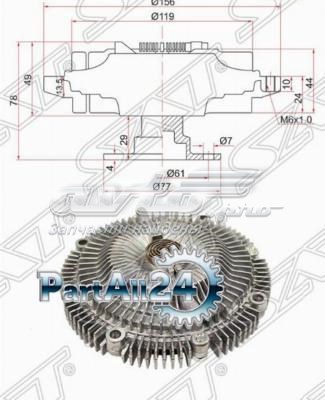 Вискомуфта вентилятора 2108275T02 Nissan/Infiniti