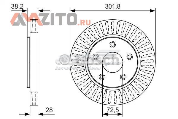 Диск переднього гальма Bosch 0986479U45 ціна, від 37.88 USD